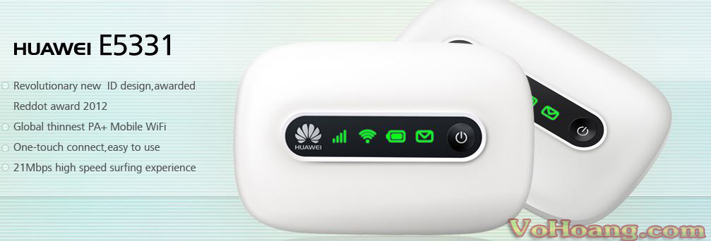 Huawei Mobile WiFi E5331 | Phát Wifi từ Sim 3G tốc độ 21.6 Mbps Huawei Mobile WiFi E5331 | Phát Wifi từ Sim 3G tốc độ 21.6 Mbps